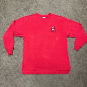 Cleveland Indians chief Wahoo Vintage long sleeve red sweatshirt chalkline